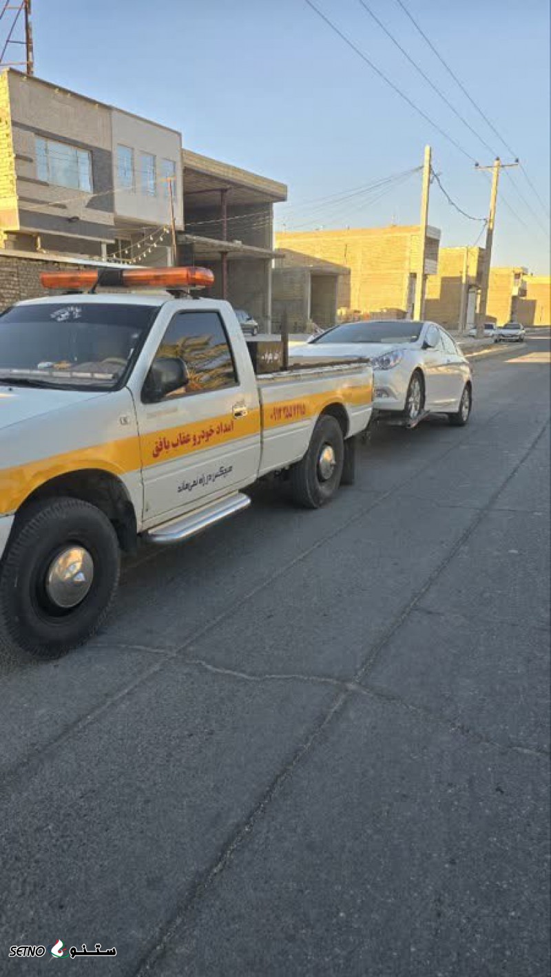 یدک کش امدادخودرو در جاده ساغند