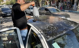 اجرای بادیفنس شفاف روی سقف خودرو کوییک / اصفهان / خیابان امام خمینی