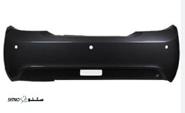 Dena-and-Dena-Plus-rear-bumper-black-ebony-9988-with-sensor-hole-and-metal-brackets-without-accessories-seal-of-Pars-Isaku